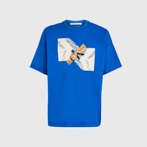 tricou Calvin Klein albastru outlet