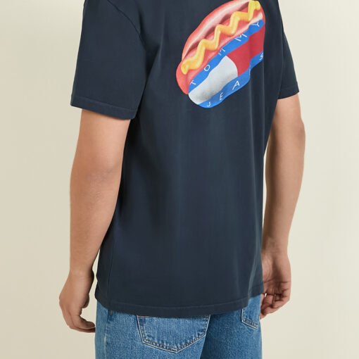 tricou tommy jeans albastru outlet