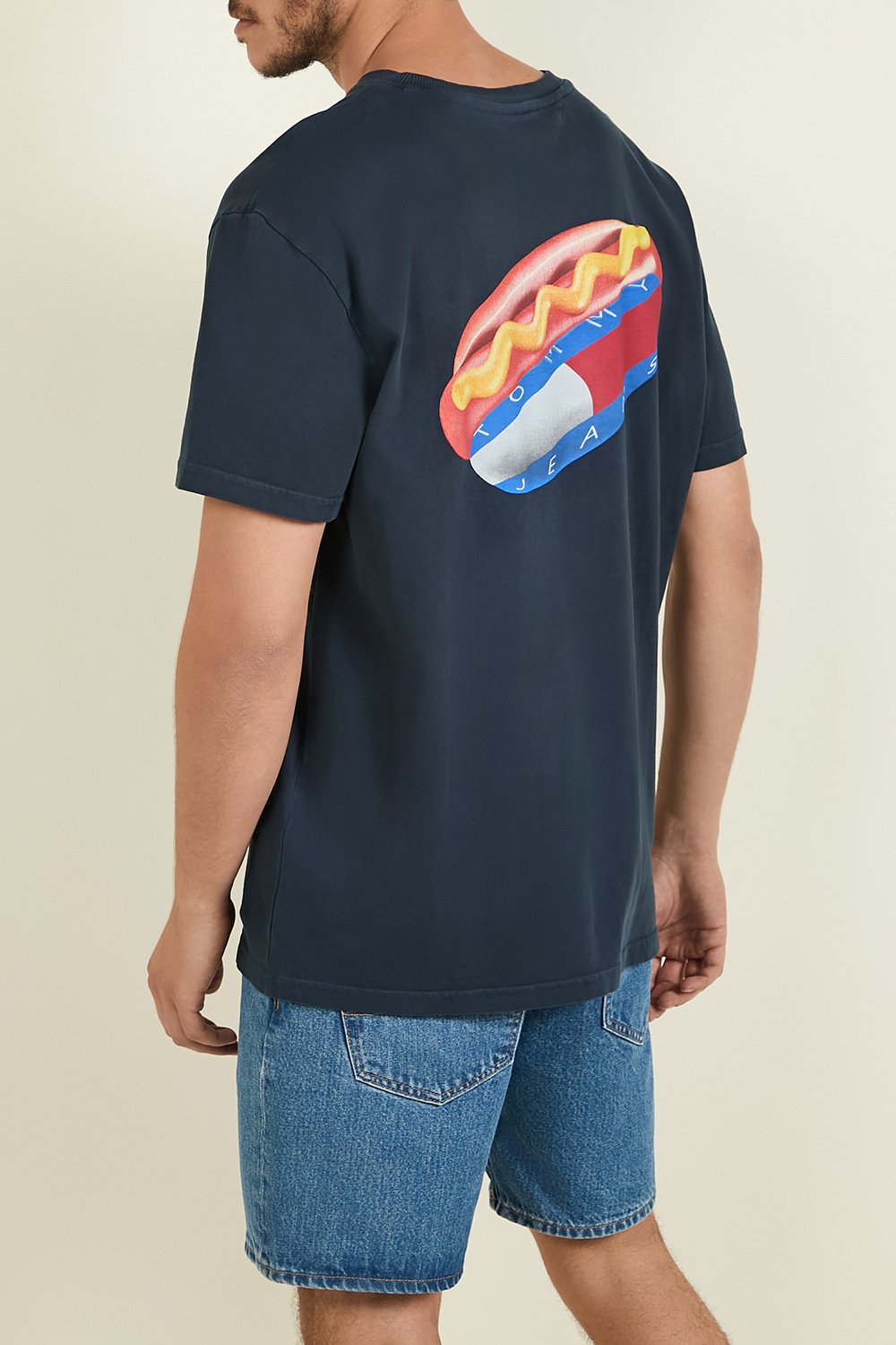 tricou tommy jeans albastru outlet