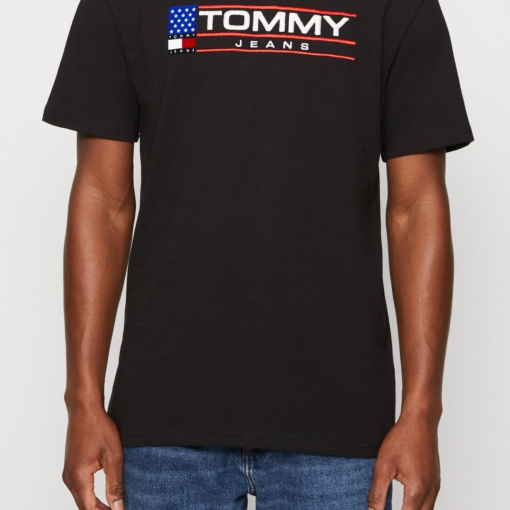 tricou tommy jeans negru outlet