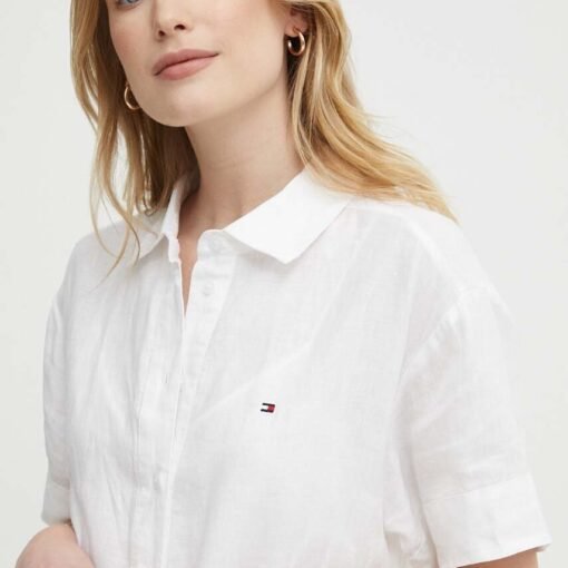 Camasa Tommy Hilfiger alb outlet