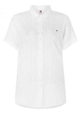 Camasa Tommy Hilfiger alb outlet